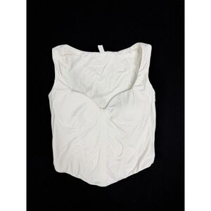 NAMA Body Butter Sleeveless Athleisure Corset Tank Top Ivory Lined Womens L